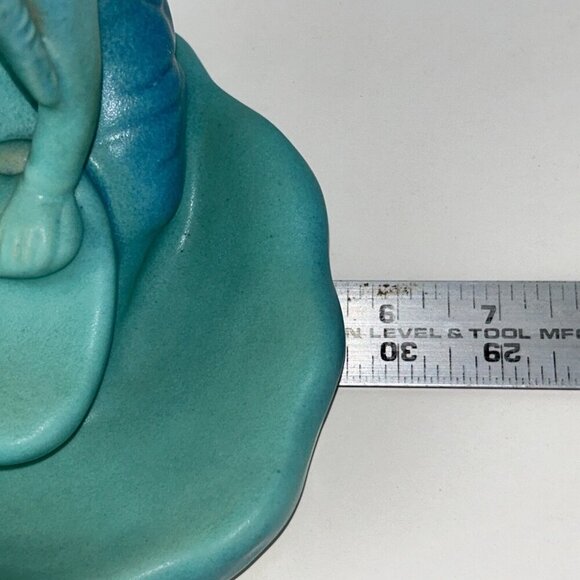 Vintage Van Briggle Pottery Corn Maiden Native American Maize Turquoise Blue 7" - Picture 12 of 15